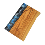 Hand-painted resin natural cutting board