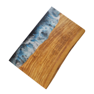 Olive Wood and Painted Resin Cutting Board