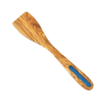 Olive Wood Spatula with Blue Resin Inset